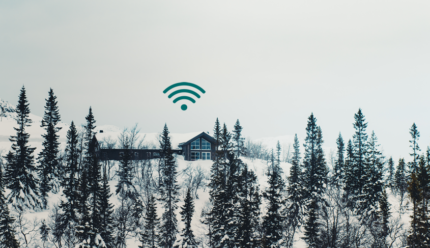 casa en el bosque con wifi