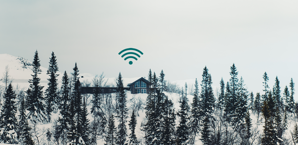 casa en el bosque con wifi
